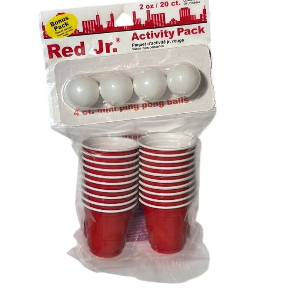 Red Jr Activity Pack Mini "Beer Pong" Game Set Ping Pong NWT‎